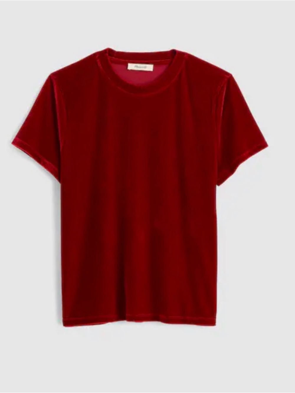 NWT MADEWELL The Relaxed Tee in VELVET size women’s small